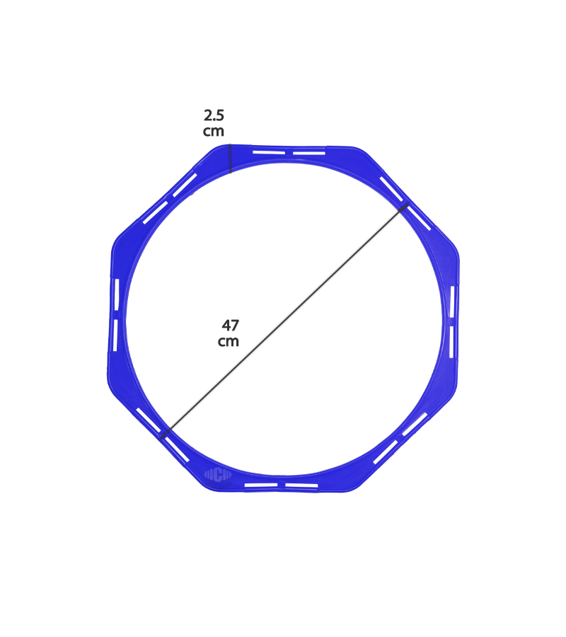 ابعاد حلقه چابکی هشت ضلعی ژله ای